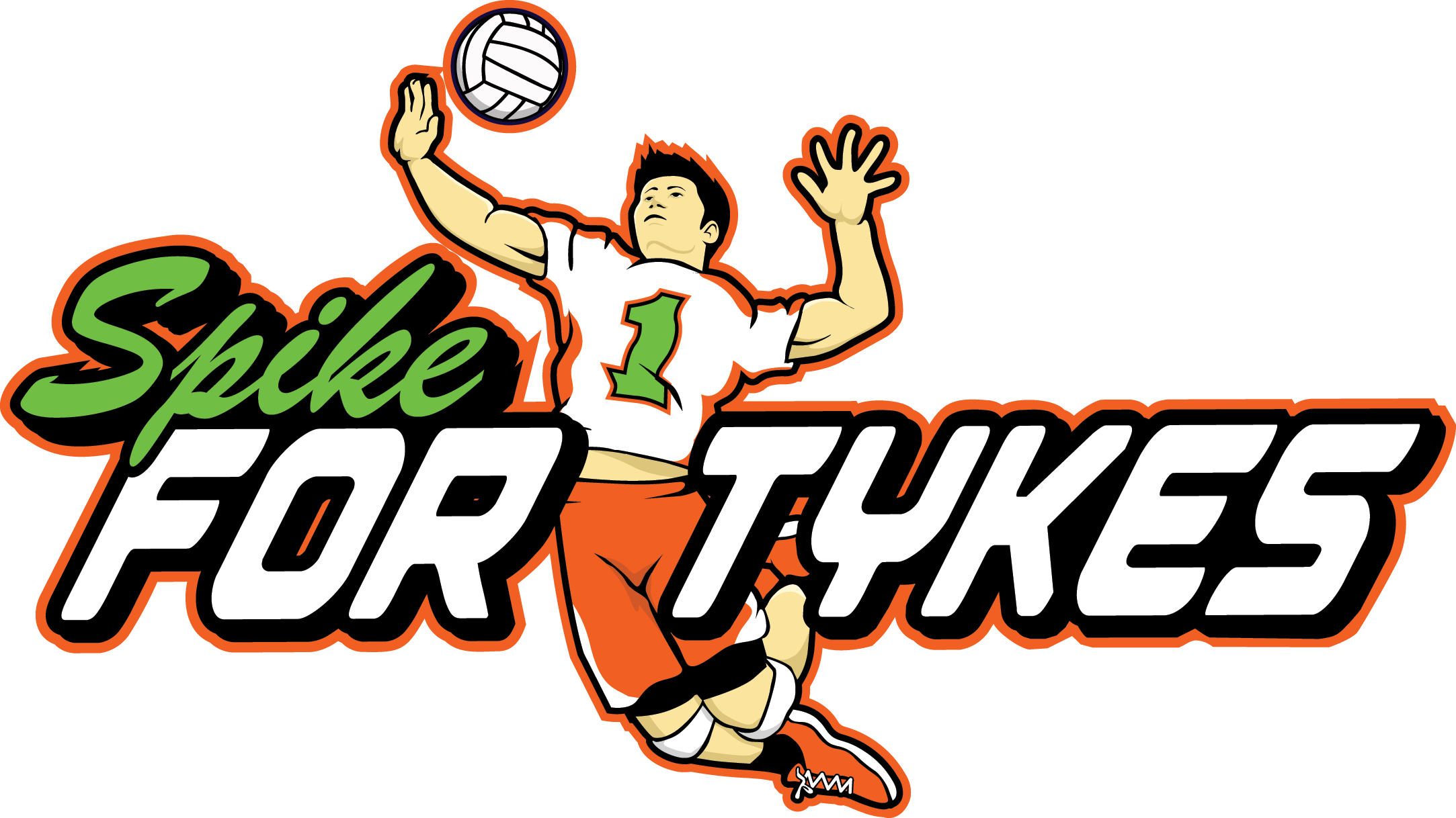 Spike For Tykes Rh Spikefortykes Org Volleyball Spike - Logo In Volleyball 2018 (2166x1218)