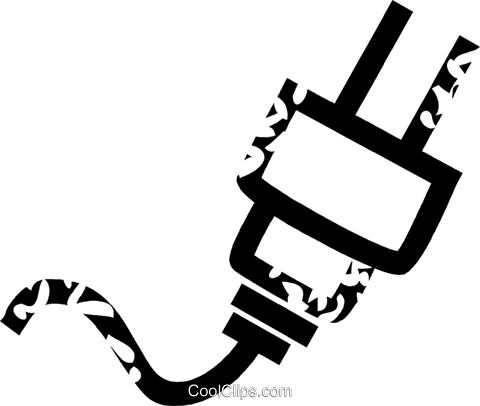 Electric Plugs Royalty Free Vector Clip Art Illustration - Illustration (480x406)