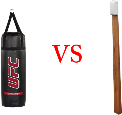 Classic Boxing Bag, Round, Leather Boxing, Leather - Cylinder (400x376)