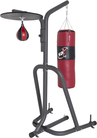 Standing, Punch Bag, Gloves, Gym, Athlete, Pictures - Free Standing Punch Bag And Speedball (400x600)