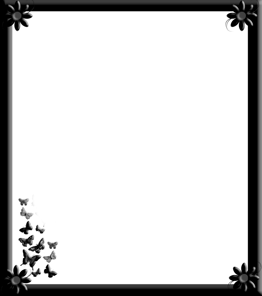 Gothic Border Flowers By Spidergypsy Gothic Border - Gothic Free Frame Png (900x1017)