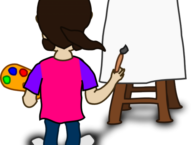 Painting Clipart Cartoon Character - Painter Clipart (640x480)