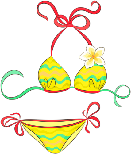 Free Png Yellow Swimsuit Png Vector Png Images Transparent - Transparent Background Bikini Png (480x536)