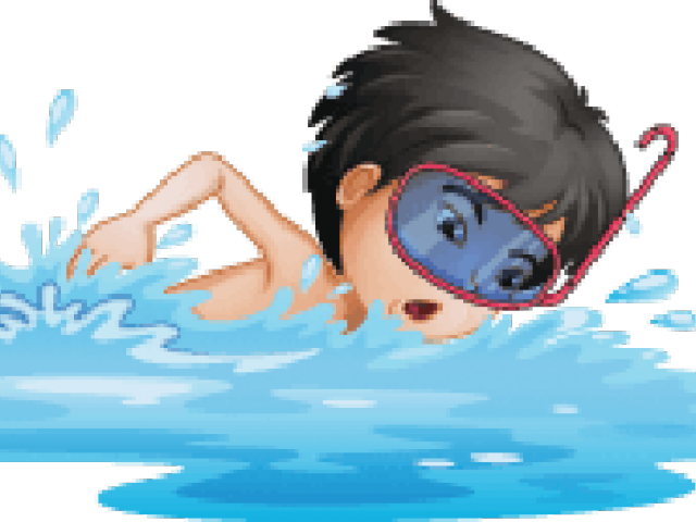 Boy Clipart Swimsuit - Boy Swimming Clipart Black And White (640x480)