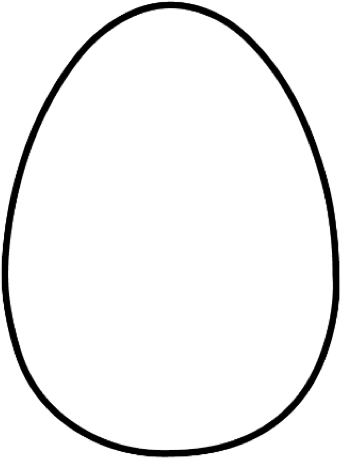Plain Easter Eggs Clip Art - Egg Shape Outline (1182x1586)