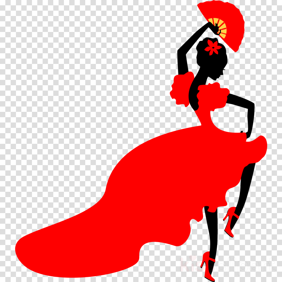 Flamenco Dancer Clipart Flamenco Dance Clip Art - Flamenco Cartoon (900x900)