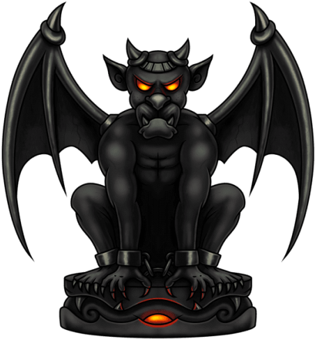 Black Gargoyle Png - Gargoyle Illustrations (480x497)