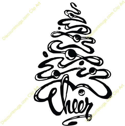 Christmas Cheer Clip Art Clipart - Christmas Tree (500x500)