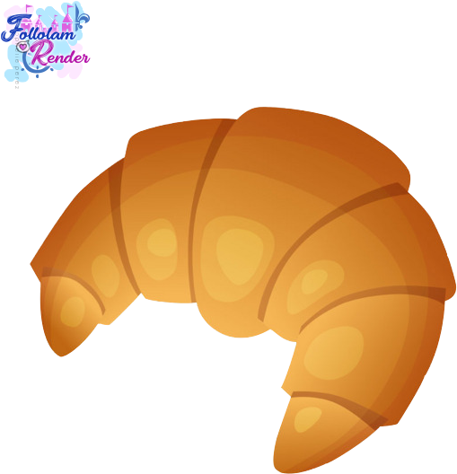 Croissant French Food Morning France Render By Follolam - Croissant (650x651)
