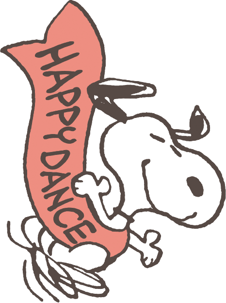 Snoopy's Happy Dance - Snoopy Happy Dance Png (466x624)