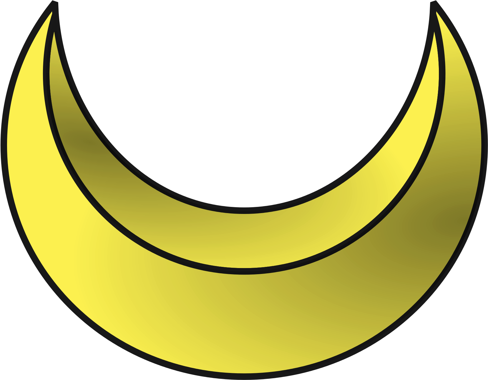 Open - Croissant Héraldique Svg (2000x1667)
