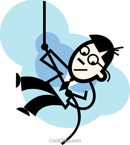 Man Climbing A Mountain Royalty Free Vector Clip Art - Cartoon (429x480)