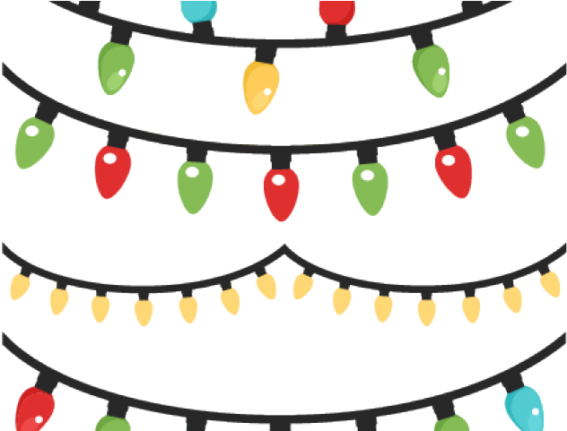 Christmas Lights Clipart Reindeer Light - Christmas Lights Svg File Free (640x480)