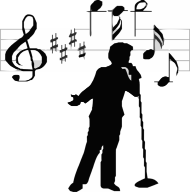 Singing - Singer Images Clip Art (380x385)