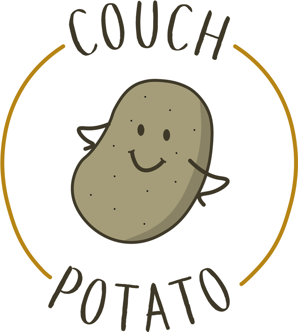 Bold, Playful, Cafe Logo Design For Couch Potato Collective - Bold, Playful, Cafe Logo Design For Couch Potato Collective (1500x1500)