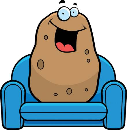 Couch Potatoes = カウチポテト族。veg Out や Sofa Spud ともいう - Potato Clip Art (440x450)