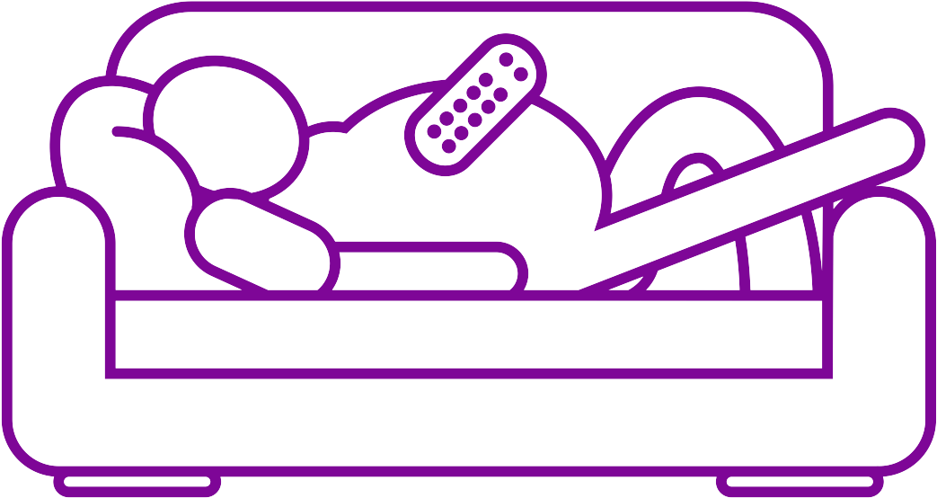 Couch Potato Overweight - Drawing (1200x1200)