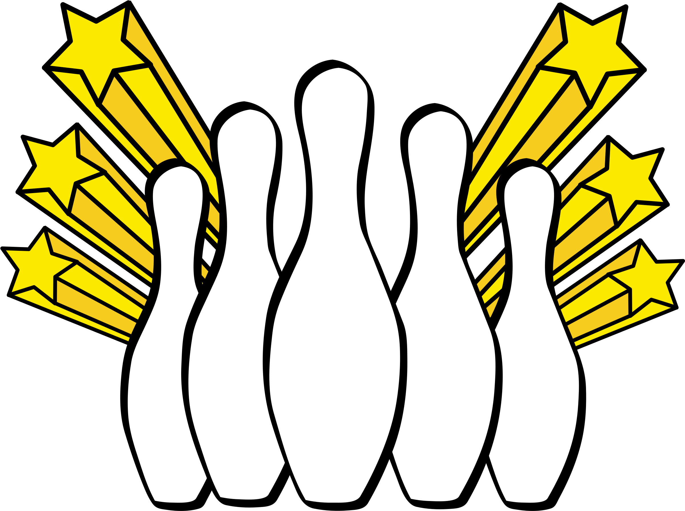 Big Image - Clip Art Bowling Pins (2400x1799)