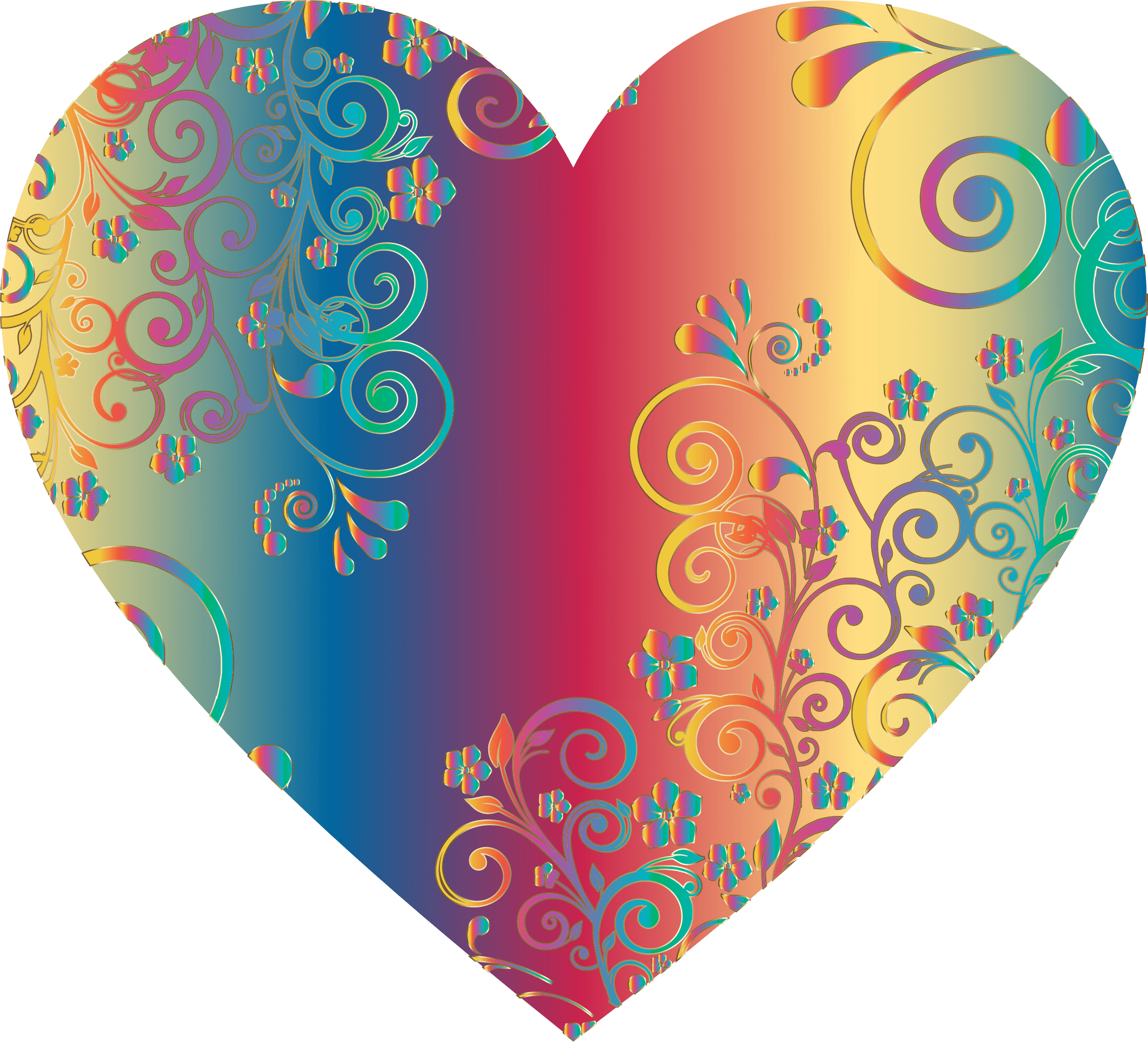 Heart Flourish Clip Art - Heart (2210x2005)