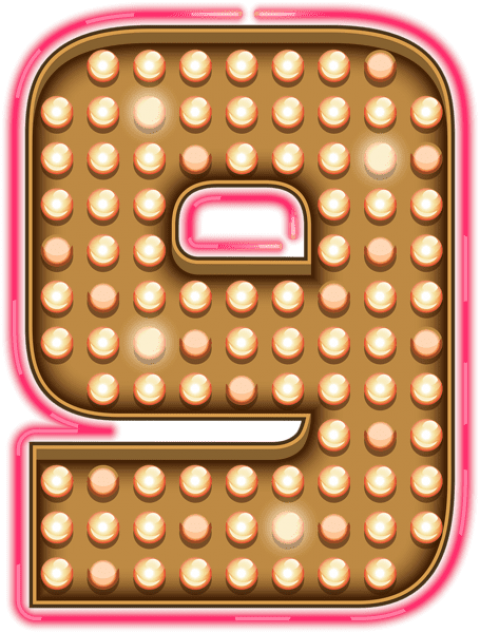 Free Png Download Number Nine Neon Lights Transparent - Neon Png (480x633)