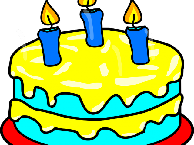 Birthday Candles Clipart Nine Candle - Cake Black And White Slice (640x480)
