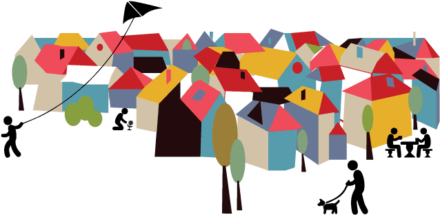 Community Clipart Housing Community - Community Houses Png (668x333)