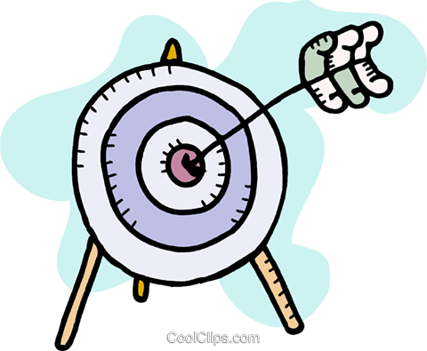 Archery Target With Arrow Royalty Free Vector Clip - Archery Target With Arrow Royalty Free Vector Clip (480x395)