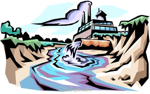 Factory Producing Effluents Royalty Free Vector Clip - Soluciones Para La Lluvia Acida (480x302)