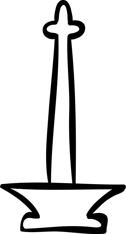 Religious Cross Hand Drawn Outline Comments - Portable Network Graphics (530x980)