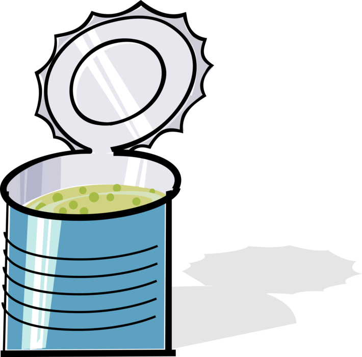 Vector Illustration Of Tin Can Of Prepared Pea Soup - Soup Can Clip Art (710x700)