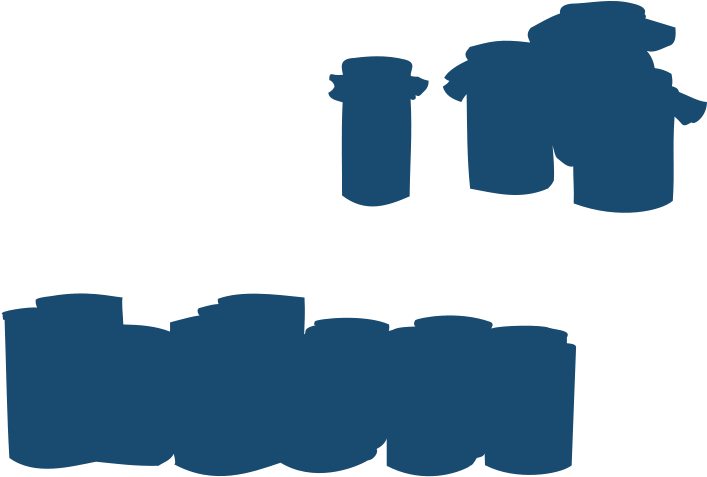 Free Jars And Tins - Silhouette (800x603)