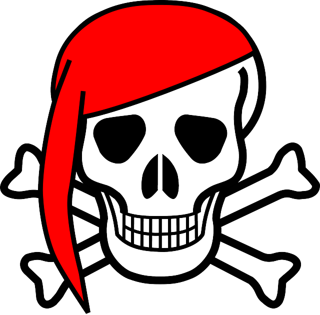 Skull And Crossbones Cut Out (640x630)