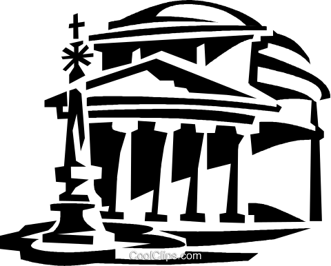 Rome Clipart Transparent - Pantheon Clipart (480x386)