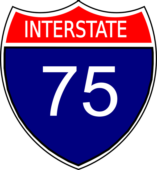 Free Icon Download Highway Vector - Interstate 75 Sign (666x720)