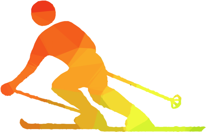 Orange Clipart Sports Skiing Sporting Goods - Sport (900x900)