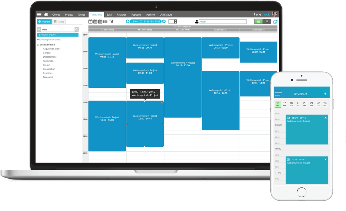 Timetrack - Timesheet - Screenshot (1302x700)