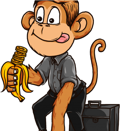 Servant Monkey Buy T Shirt Design - Cartoon (600x450)
