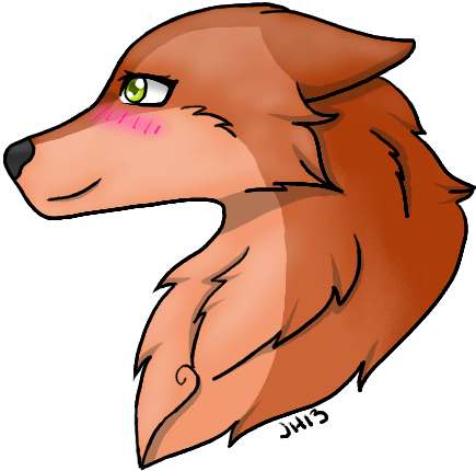 Banner Transparent Stock Wolf Blushing By Jetheart - Illustration (600x600)