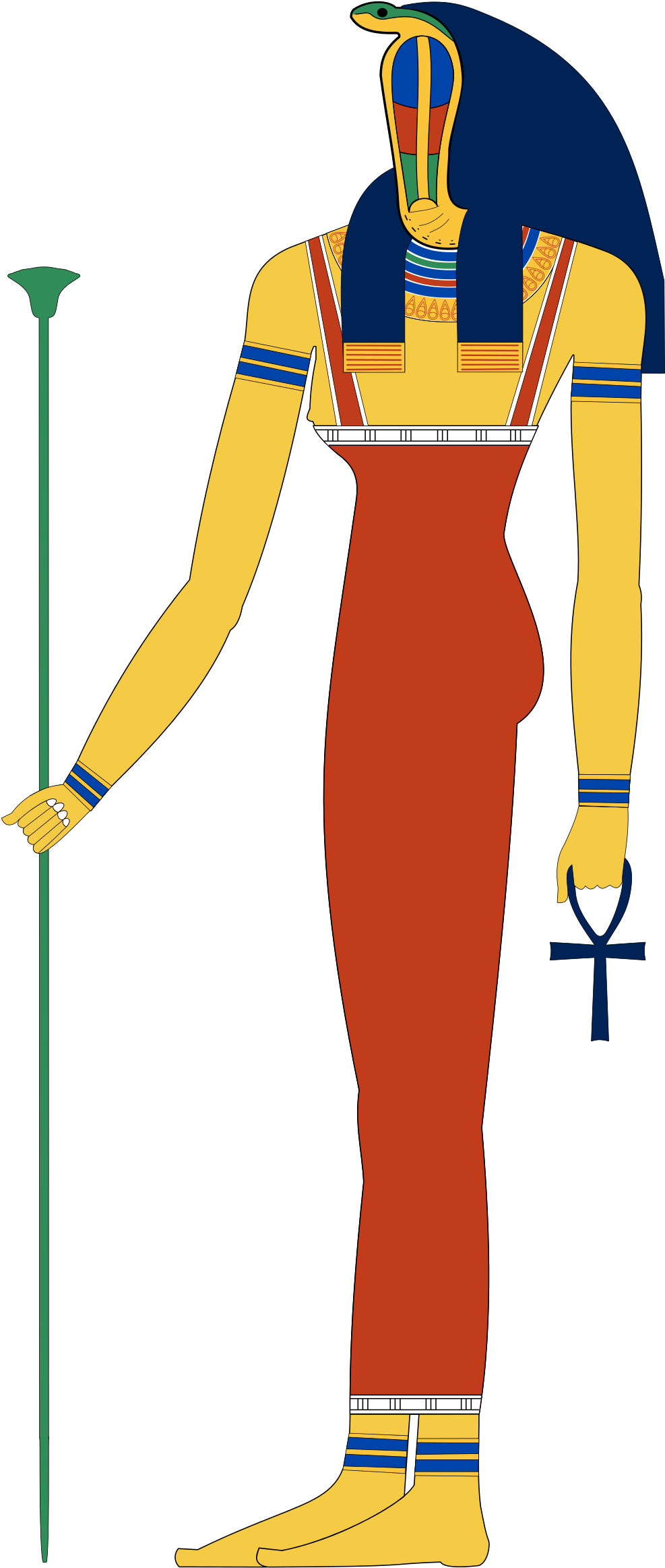 Egypt Clipart Egyptian Servant - Meretseger Egyptian Goddess (1200x2438)