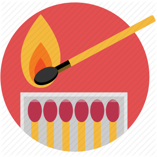Matches Clipart Fire - Circle (512x512)