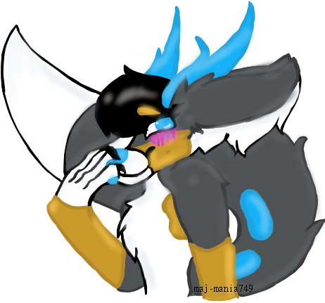I Made This Art Of My Furry Blushing As A Telegram - Cartoon (511x512)