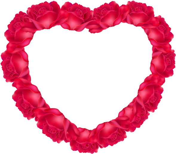 Clipart Images, Clip Art, Illustrations, Pictures - Heart From Roses Png (600x525)