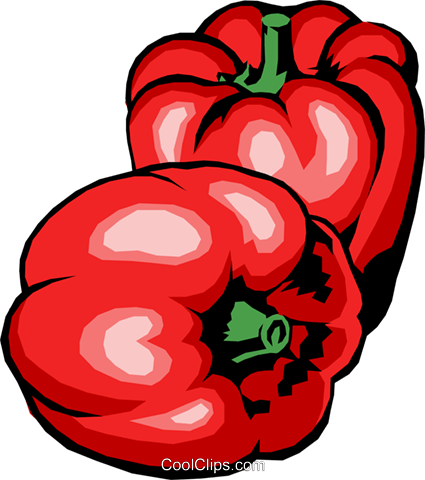 Red Peppers Royalty Free Vector Clip Art Illustration - Imagenes Animadas De Pimenton (425x480)