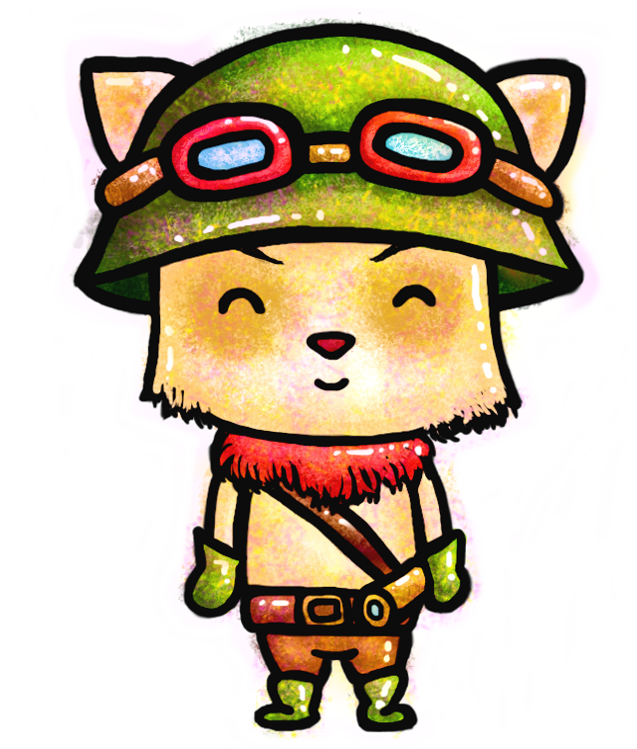 Graphic Transparent Library League Of Legends By Ashlin - Lol Teemo Painting (637x749)