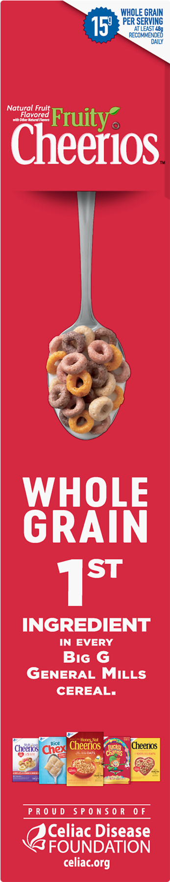 Fruity Cheerios, Breakfast Cereal, Family Size, - Banner (1800x1800)