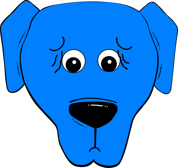 Worried Clip Art - Cartoon Dog Face (600x567)