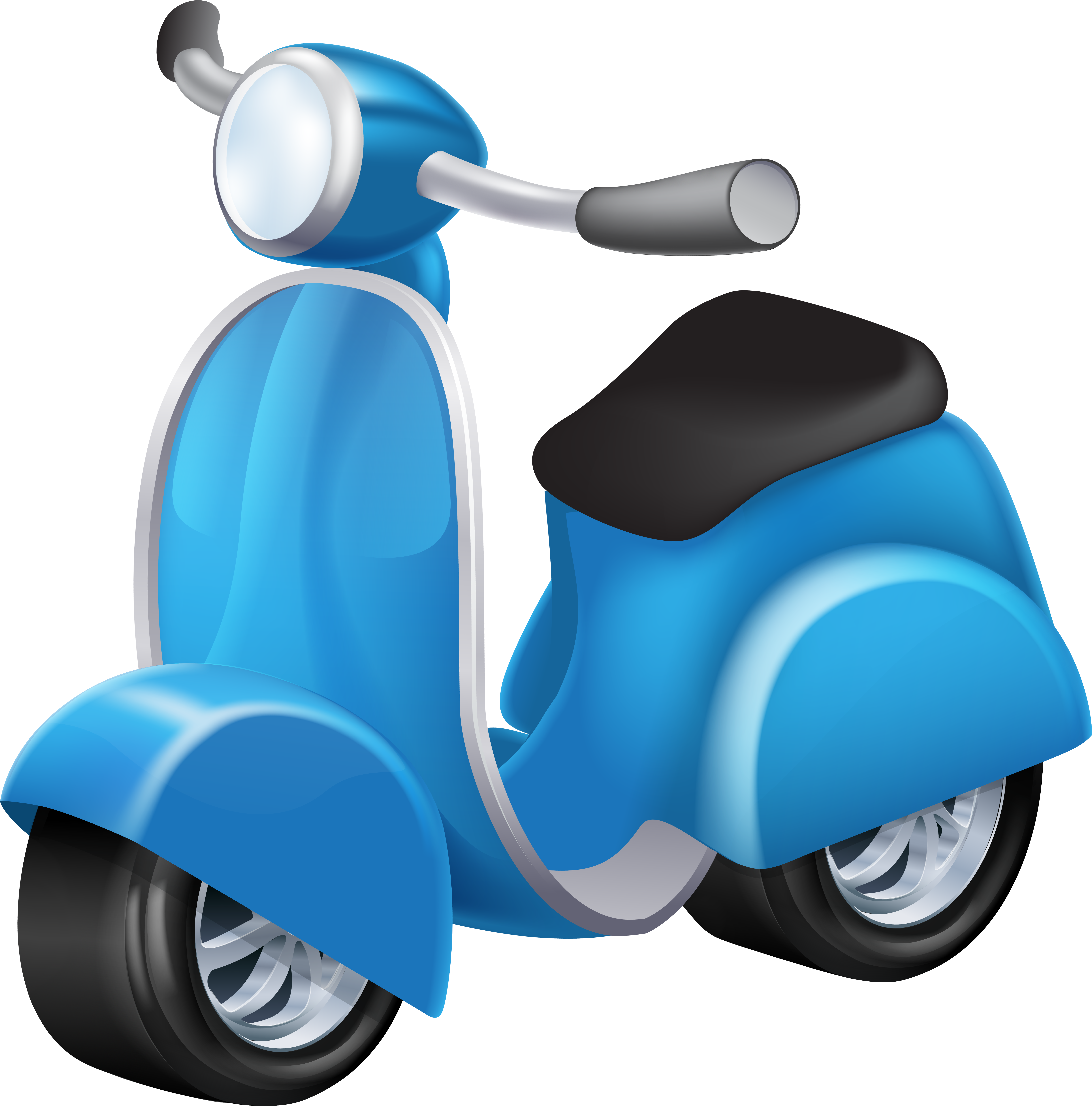 Blue Vespa Png Clip Art - Clip Art (7905x8000)