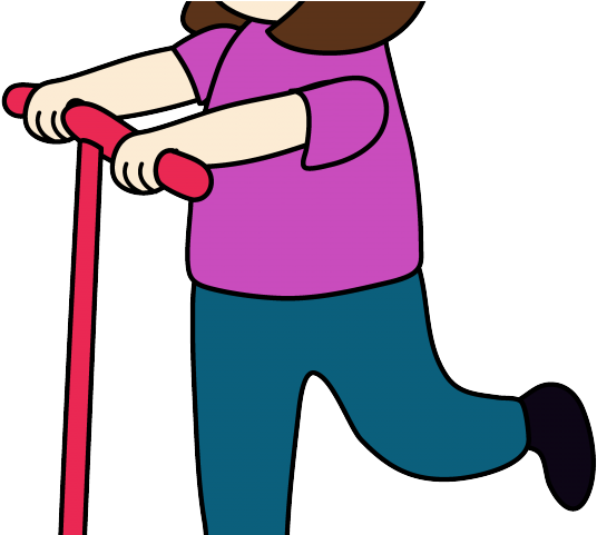Scooter Clipart Scooter Rider - Transparent Moped Clip Art (640x480)