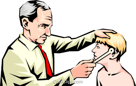 Doctor With Young Patient Royalty Free Vector Clip - Doctor With Young Patient Royalty Free Vector Clip (480x304)