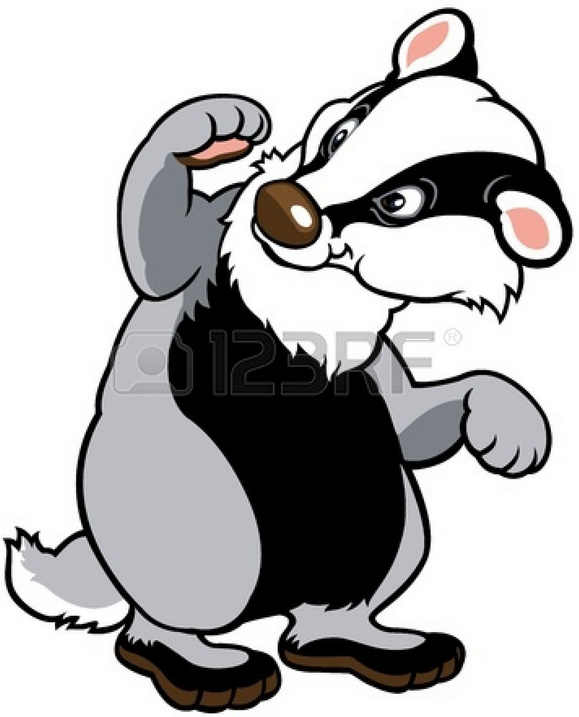 Cartoon Badger (579x717)